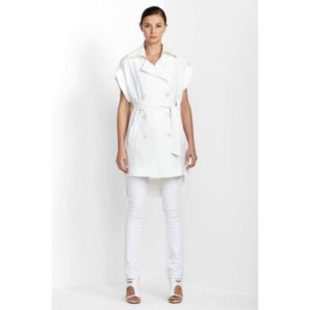 BCBG off white trench dress